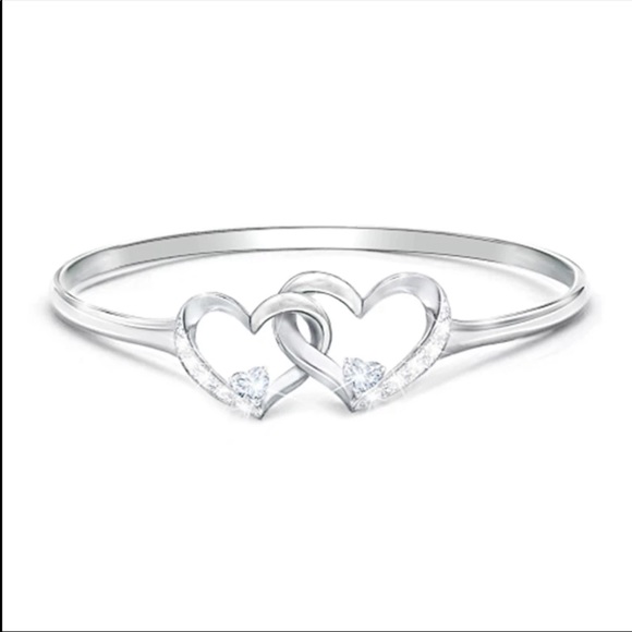 New 925 silver Delicate Hearts Diamond Lovely Ring - Picture 3 of 5